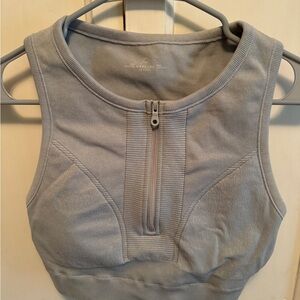 Aerie Offline High Impact front zipper sports bra sz L nwot
